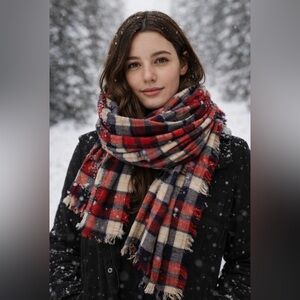 🇨🇦 Roots plaid wool scarf